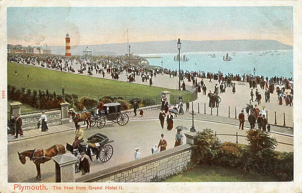 Plymouth - The Hoe viewed from the Grand Hotel