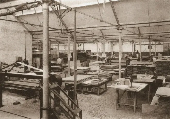 Framed Print : Plywood Manufacture at Merxplas Labour Colony, Belgium Framed Print : Plywood Manufacture at Merxplas Labour Colony, Belgium