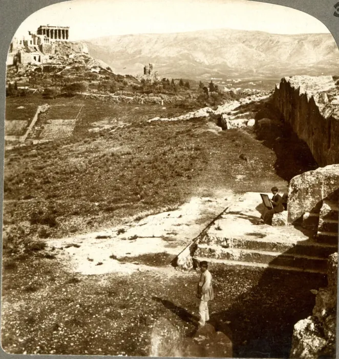 Framed Print : The Pnyx where Demosthenes spoke, Athens Framed Print : The Pnyx where Demosthenes spoke, Athens