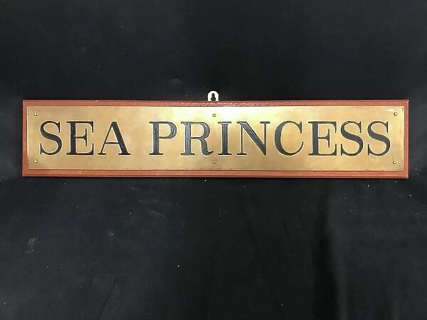 P&O Cruises - Sea Princess brass name plaque