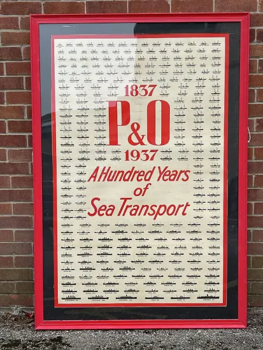 Framed Print : P&O poster, A Hundred Years of Sea Transport Framed Print : P&O poster, A Hundred Years of Sea Transport