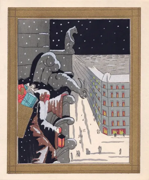 Framed Print : Pochoir technique - Stylish Art Deco Greetings Card Framed Print : Pochoir technique - Stylish Art Deco Greetings Card