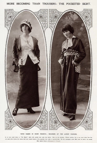Pocketed skirts 1914