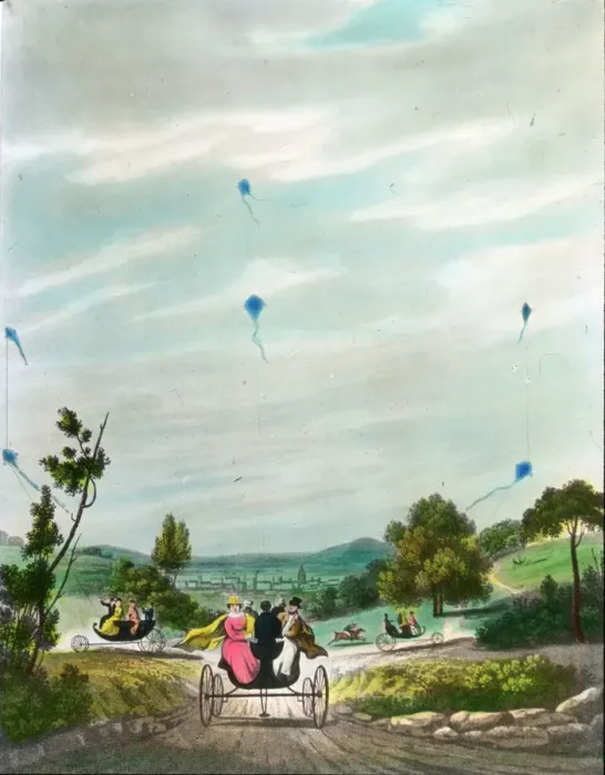 Framed Print : Pococks Char-Volant or Kite Carriage, 1827 Framed Print : Pococks Char-Volant or Kite Carriage, 1827