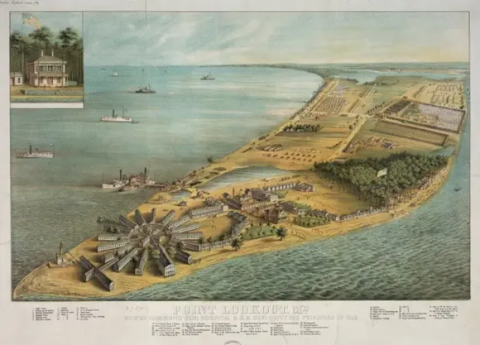 Framed Print : Point Lookout, Md - View of Hammond Genl. Hospital & U. S. Ge Framed Print : Point Lookout, Md - View of Hammond Genl. Hospital & U. S. Ge