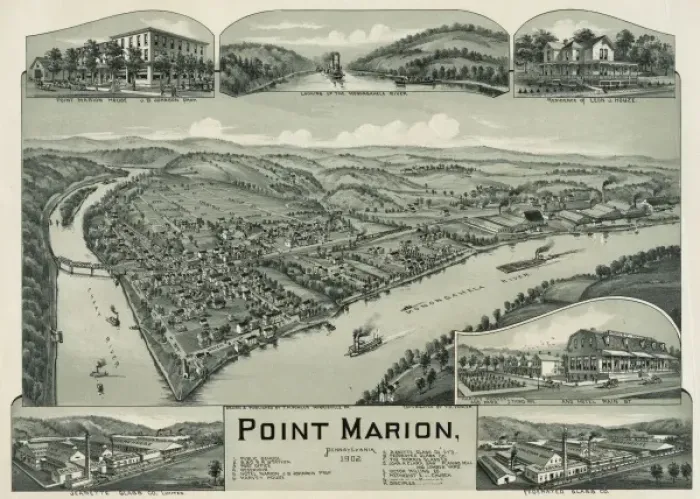Framed Print : Point Marion, Pennsylvania, 1902 Framed Print : Point Marion, Pennsylvania, 1902