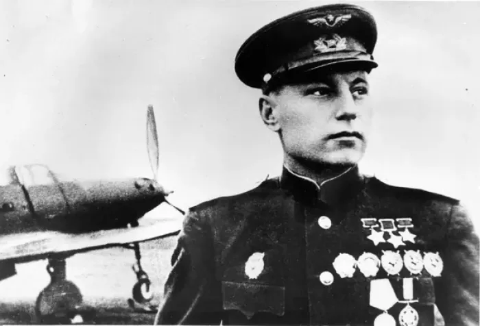 Framed Print : Pokryshkin, Alexander, pilot and Soviet P-39 ace Framed Print : Pokryshkin, Alexander, pilot and Soviet P-39 ace