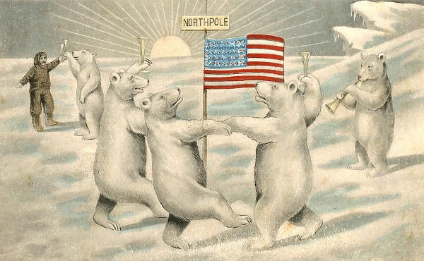 Polar bears celebrate Peary reaching the North Pole