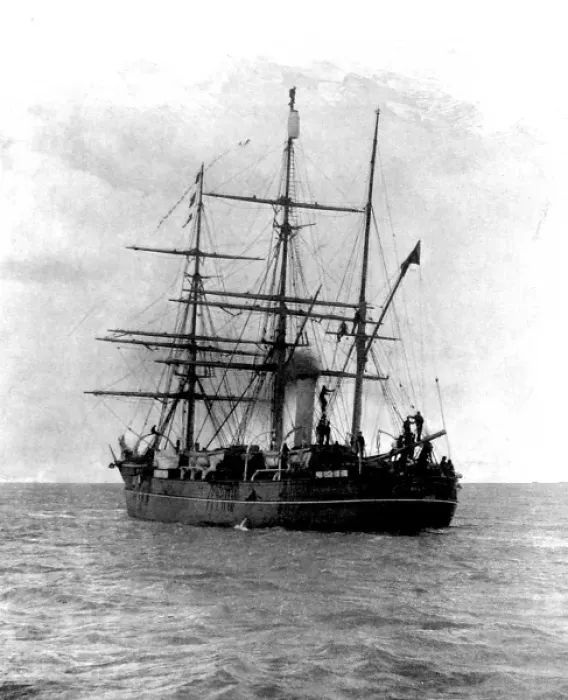Framed Print : Polar Research Ship Discovery, 1901 Framed Print : Polar Research Ship Discovery, 1901