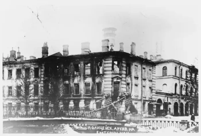 Framed Print : Police Building Torched Framed Print : Police Building Torched