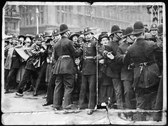 Framed Print : Police Crowd Control Framed Print : Police Crowd Control