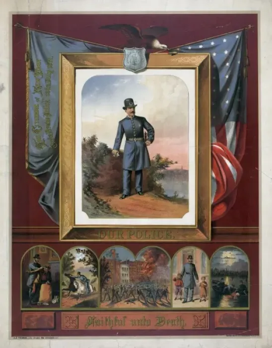 Framed Print : Our police, faithful unto death Framed Print : Our police, faithful unto death
