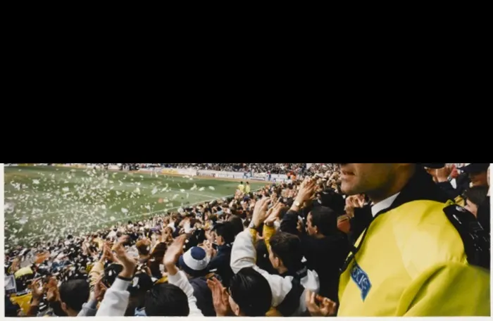 Framed Print : Police Football Duty Framed Print : Police Football Duty