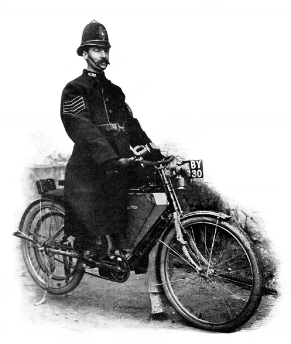 Framed Print : Police motorcyclist, 1904 Framed Print : Police motorcyclist, 1904