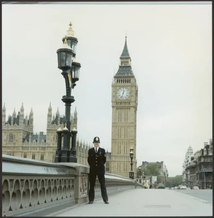 Framed Print : Police Officer & Big Ben Framed Print : Police Officer & Big Ben