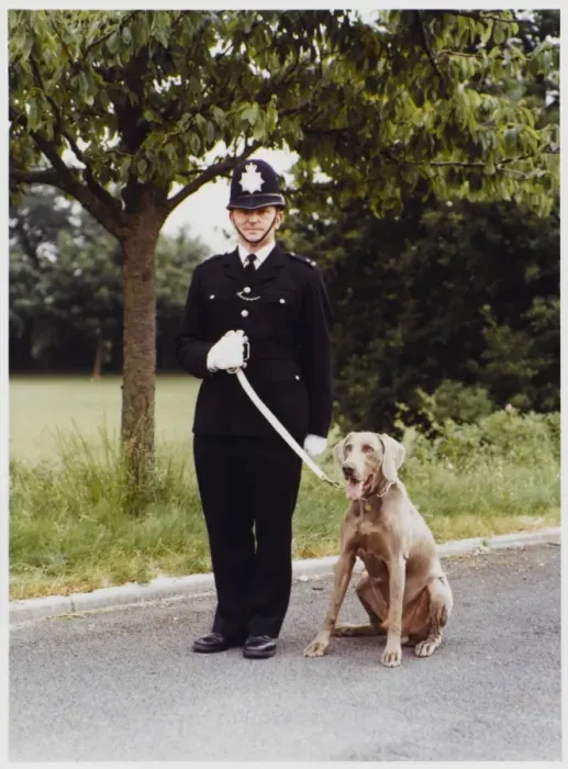 Framed Print : Police Officer and Dog Framed Print : Police Officer and Dog