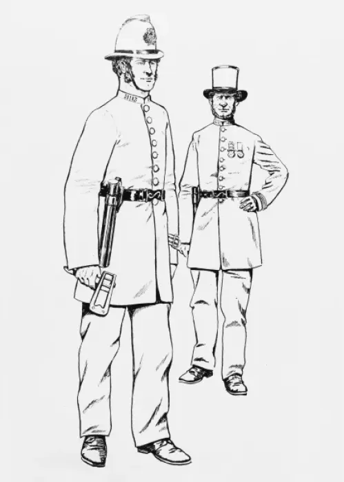 Framed Print : Police Uniforms 1863-65 Framed Print : Police Uniforms 1863-65