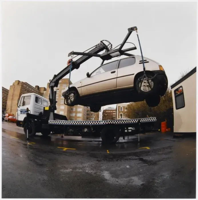 Framed Print : Police Vehicle Removal Framed Print : Police Vehicle Removal