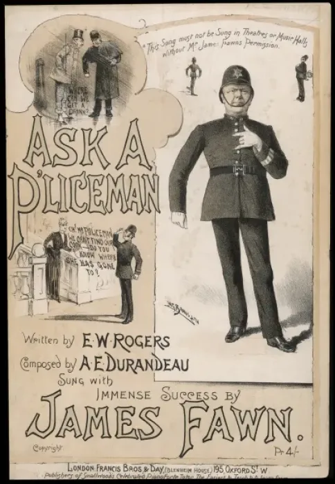 Framed Print : A Policeman / Music Sheet Framed Print : A Policeman / Music Sheet