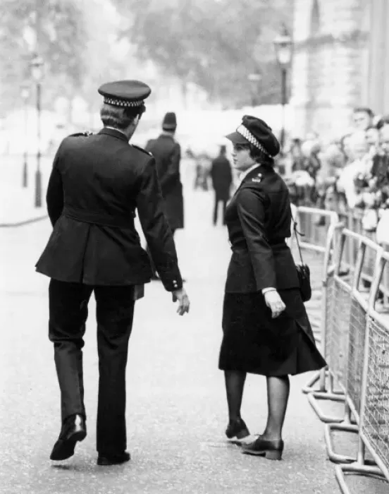 Framed Print : Policeman & Policewoman Framed Print : Policeman & Policewoman