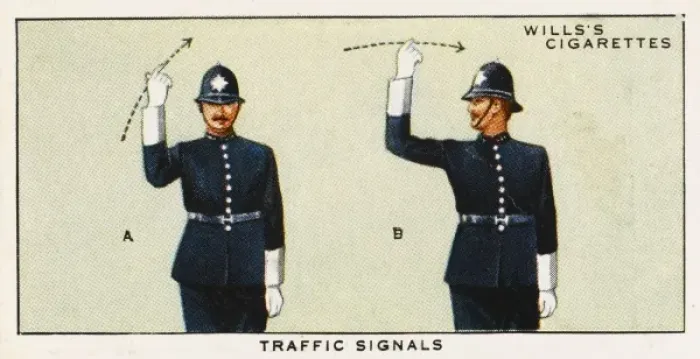 Framed Print : Policeman Signals Come Framed Print : Policeman Signals Come