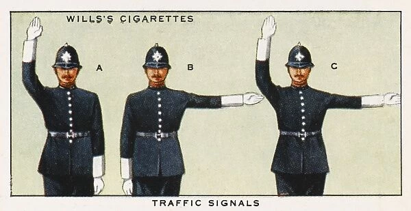 Policeman Signals Stop