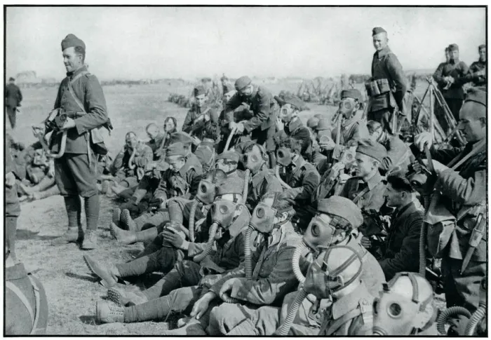 Framed Print : Polish troops practicing wearing gas masks, September 1939 Framed Print : Polish troops practicing wearing gas masks, September 1939
