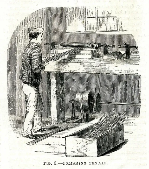 Framed Print : Polishing Pencils - Pencil Making at Keswick Framed Print : Polishing Pencils - Pencil Making at Keswick