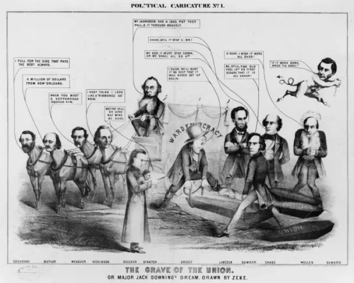Framed Print : Political caricature. No. 1, The grave of the Union. Or Majo Framed Print : Political caricature. No. 1, The grave of the Union. Or Majo