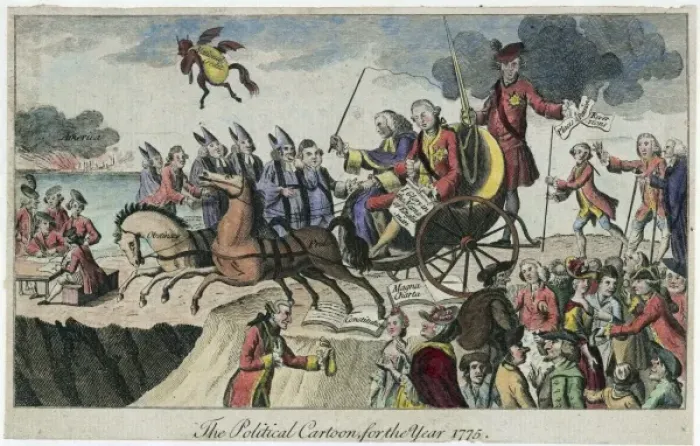 Framed Print : The political cartoon for the year 1775 Framed Print : The political cartoon for the year 1775