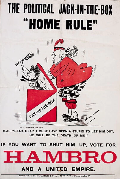 Political poster, Vote for Hambro
