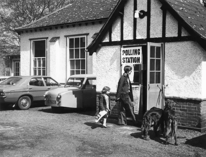 Framed Print : POLLING STATION 1978 Framed Print : POLLING STATION 1978