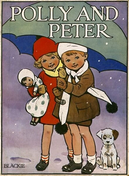 Polly and Peter - children in the snow by Harold Earnshaw