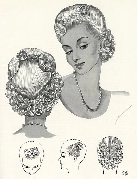 Pompadour hairstyle 1940s