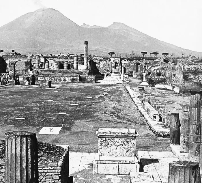 Framed Print : Pompeii Forum Italy early 1900s Framed Print : Pompeii Forum Italy early 1900s