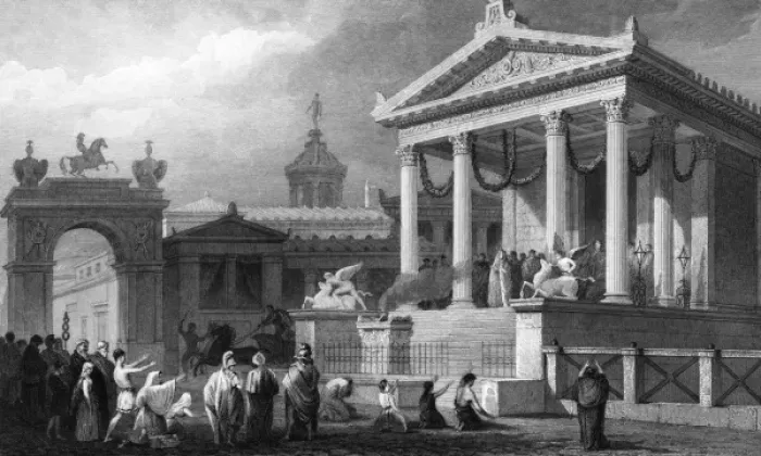 Framed Print : Pompeii reconstruction Framed Print : Pompeii reconstruction