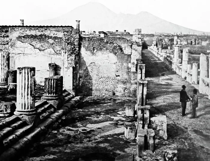 Framed Print : Pompeii and Vesuvius, Italy, Victorian period Framed Print : Pompeii and Vesuvius, Italy, Victorian period
