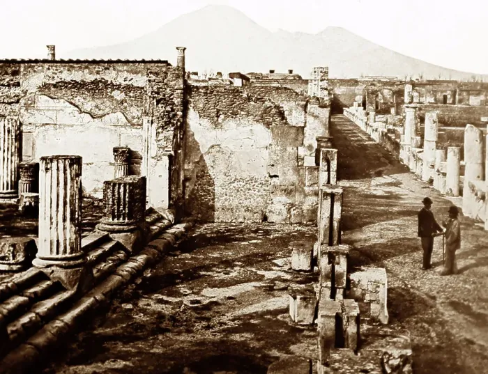 Framed Print : Pompeii and Vesuvius, Italy, Victorian period Framed Print : Pompeii and Vesuvius, Italy, Victorian period