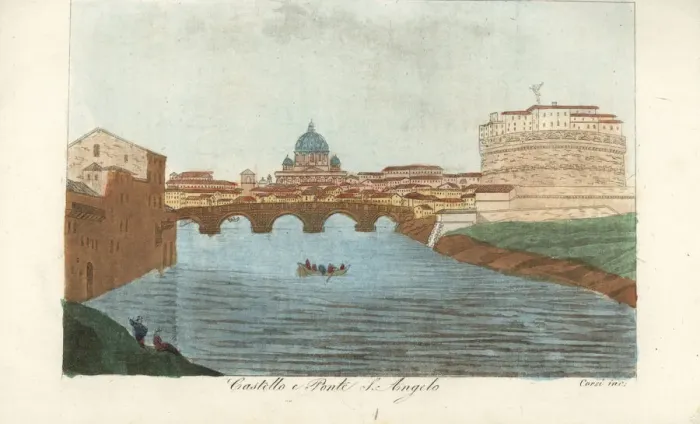 Framed Print : The Ponte Sant Angelo and Castel Sant Angelo, Rome Framed Print : The Ponte Sant Angelo and Castel Sant Angelo, Rome