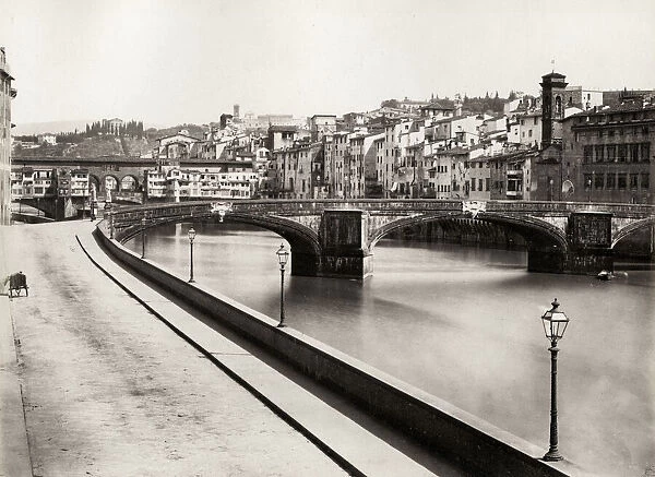 The Ponte Santa Trinita bridge in Florence, Italy