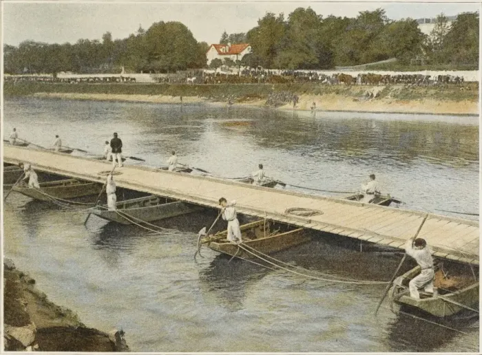 Framed Print : Pontoon Bridge Framed Print : Pontoon Bridge