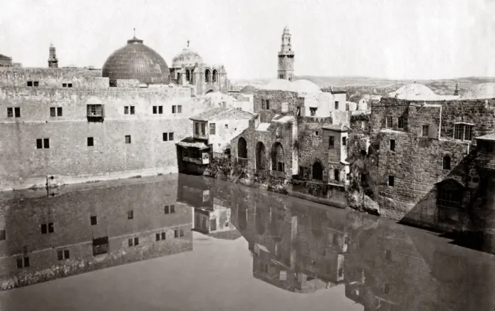 Framed Print : Pool of Hezekiah, Jerusalem, circa 1880s