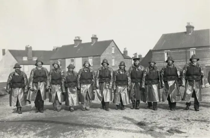 Framed Print : Poole Lifeboat Crew Framed Print : Poole Lifeboat Crew