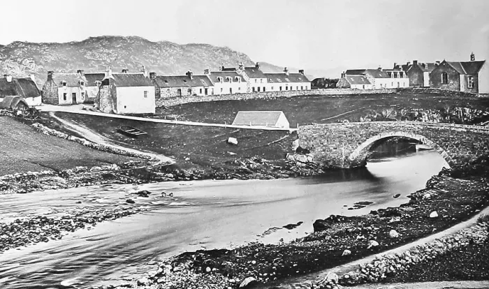 Framed Print : Poolewe Scotland Victorian period Framed Print : Poolewe Scotland Victorian period