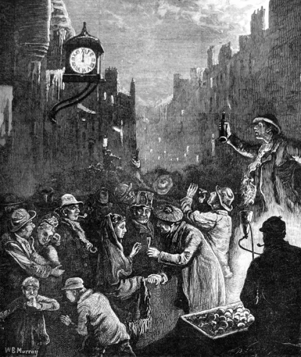 Framed Print : The poor on New Years Eve in Edinburgh Framed Print : The poor on New Years Eve in Edinburgh