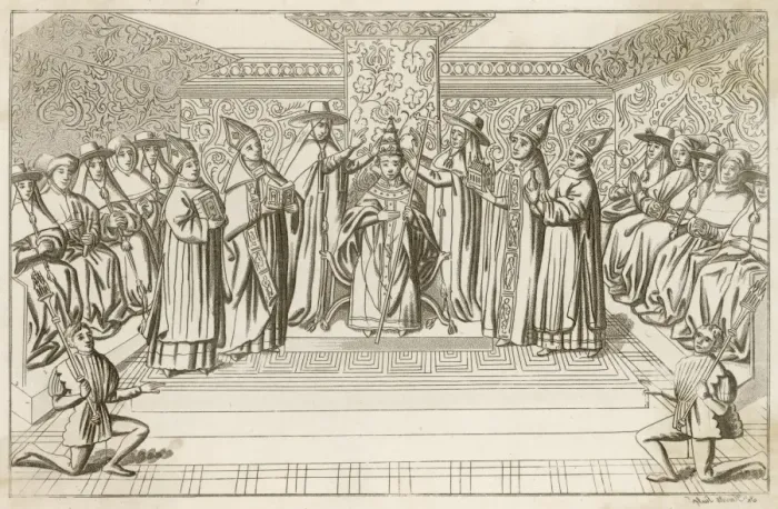 Framed Print : Pope Boniface IX crowned Framed Print : Pope Boniface IX crowned