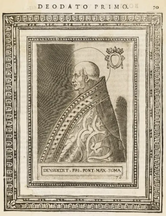 Framed Print : Pope Deusdedit I Framed Print : Pope Deusdedit I