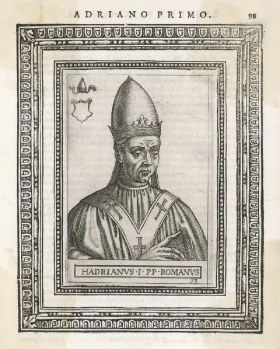 Framed Print : Pope Hadrianus I Framed Print : Pope Hadrianus I