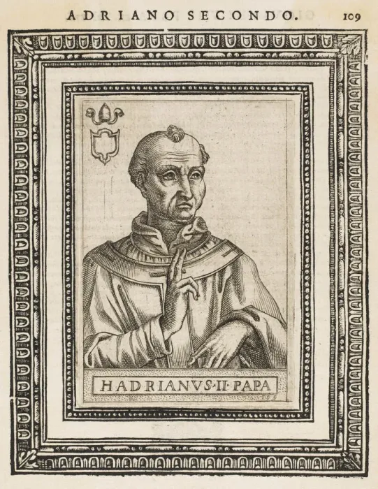 Framed Print : POPE HADRIANUS II Date: reigned 867 - 872 Framed Print : POPE HADRIANUS II Date: reigned 867 - 872