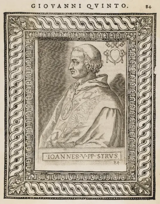 Framed Print : Pope Joannes V Framed Print : Pope Joannes V